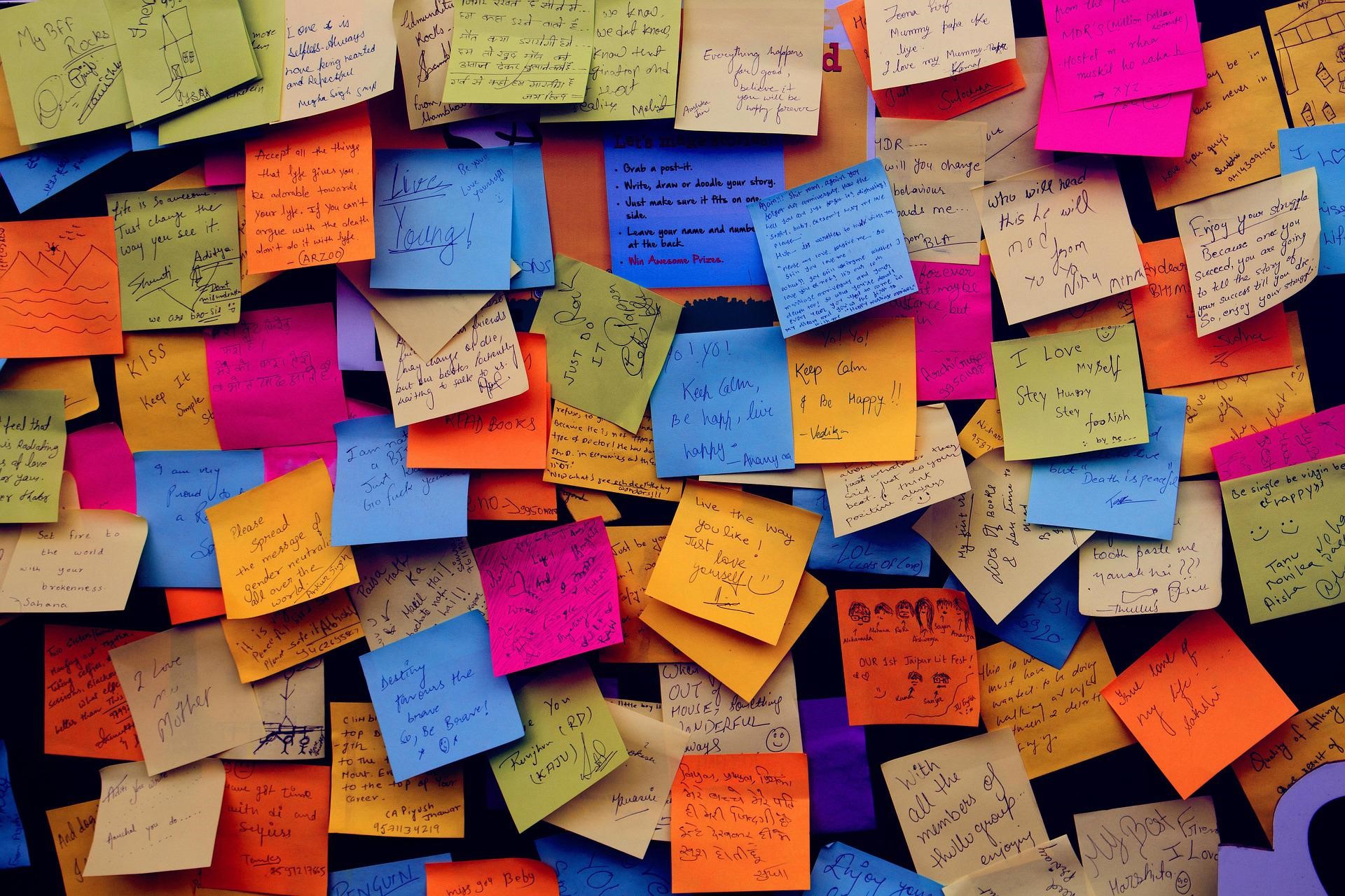Post it notes boards