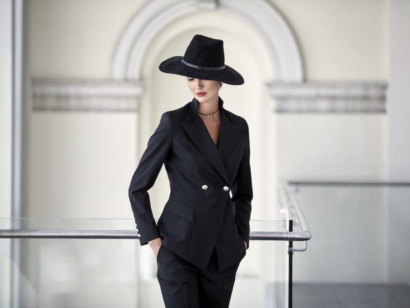 Black blazer suit